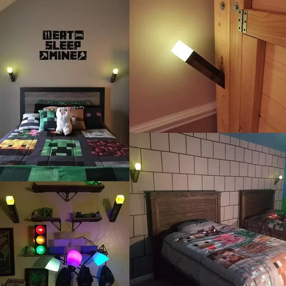 Antorcha de minecraft Led con 4 luces