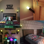 Antorcha de minecraft Led con 4 luces